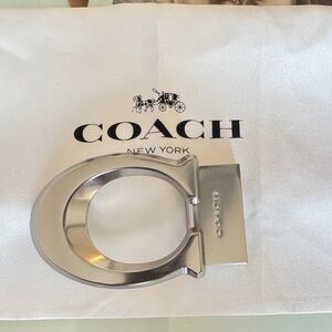 Coach Metallic Silver Belt Buckle